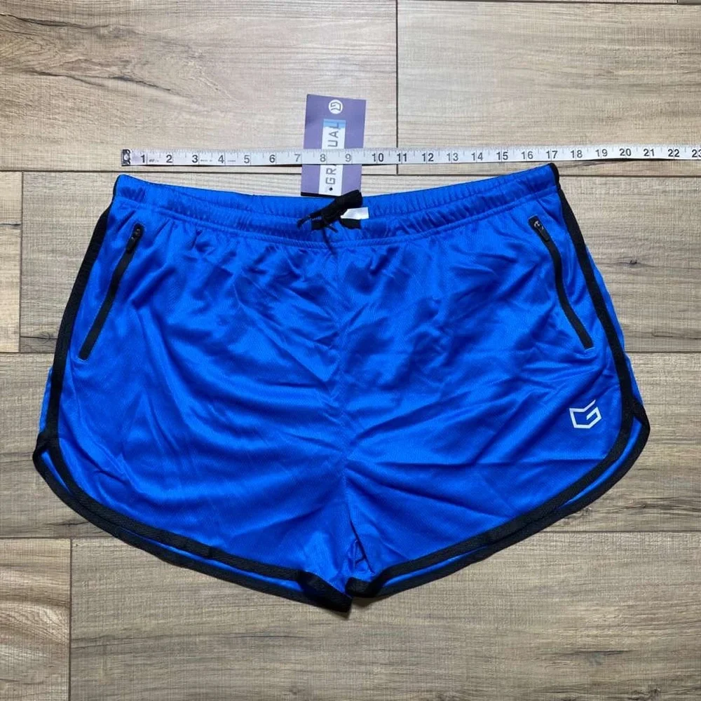 Gradual Mens Built In Brief Athletic Shorts Size XXL Blue And Black‎